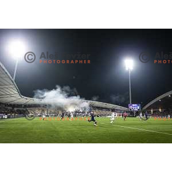 during Prva liga Telemach football match between Maribor and Olimpija in Ljudski vrt, Maribor, Slovenia on October 2, 2021