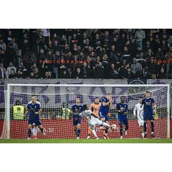 in action during Prva Liga Telemach football match between Maribor and Olimpija in Maribor, Slovenia on October 2, 2021