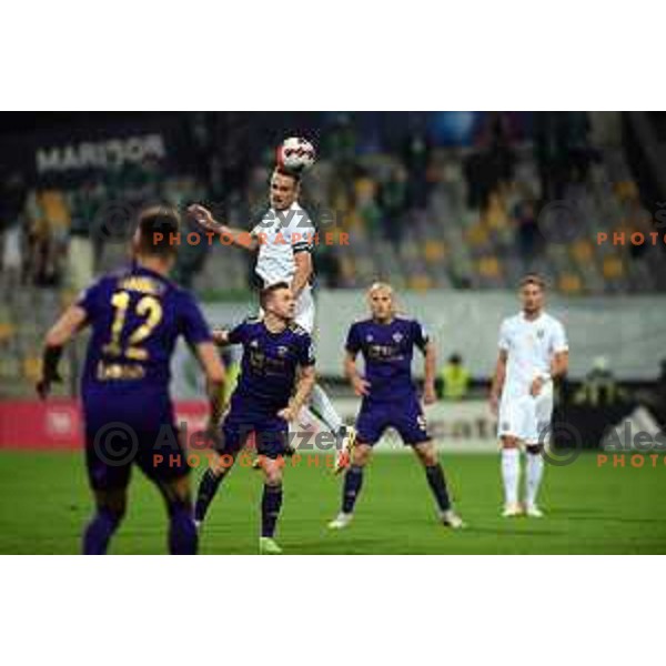 in action during Prva Liga Telemach football match between Maribor and Olimpija in Maribor, Slovenia on October 2, 2021