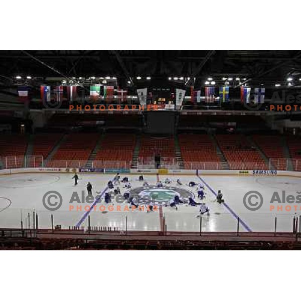 Slovenia ice-hockey team during practice before start of IIHF World championship 2008 in Metro Centre, Halifax, Nova Scotia, Canada 1st of May 2008. Photo by Ales Fevzer 