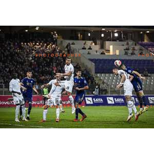 in action during Prva liga Telemach football match between Maribor and Olimpija in Ljudski vrt, Maribor, Slovenia on October 2, 2021