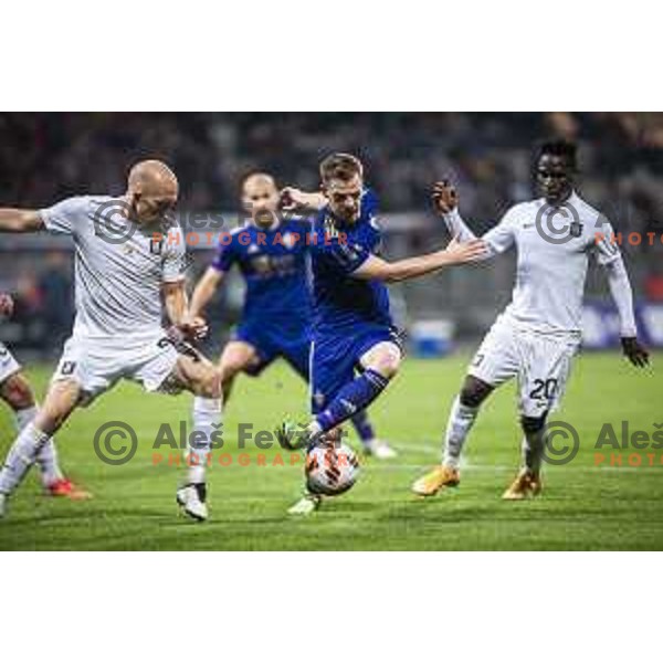 Rudi Vancas Pozeg in action during Prva liga Telemach football match between Maribor and Olimpija in Ljudski vrt, Maribor, Slovenia on October 2, 2021
