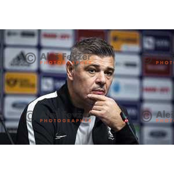 Savo Milosevic, head coach of Olimpija at the press conference after Prva liga Telemach football match between Maribor and Olimpija in Ljudski vrt, Maribor, Slovenia on October 2, 2021