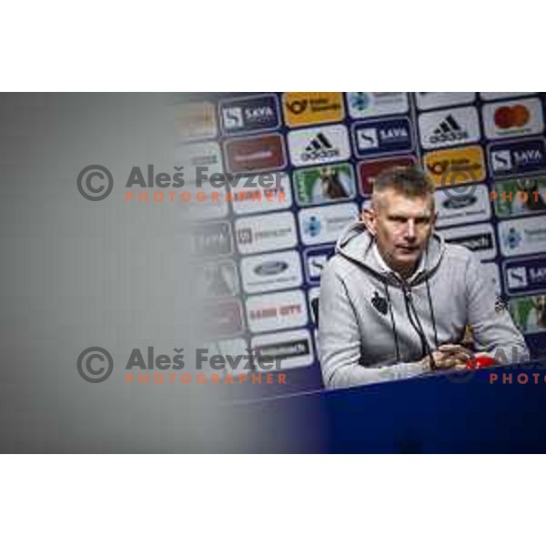 Radovan Karanovic, temporary head coach of Maribor at the press conference after Prva liga Telemach football match between Maribor and Olimpija in Ljudski vrt, Maribor, Slovenia on October 2, 2021
