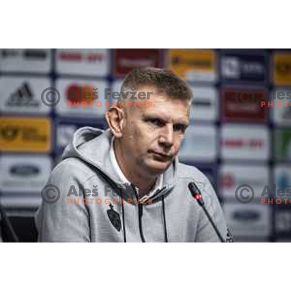 Radovan Karanovic, temporary head coach of Maribor at the press conference after Prva liga Telemach football match between Maribor and Olimpija in Ljudski vrt, Maribor, Slovenia on October 2, 2021