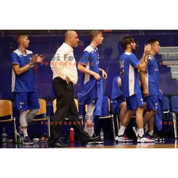 in action during Nova KBM league basketball match between Helios Suns and Hopsi Polzela in Domzale, Slovenia on October 2, 2021