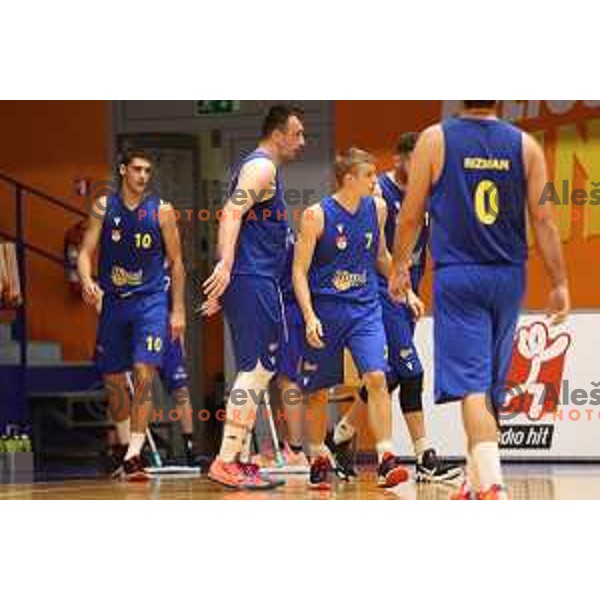 in action during Nova KBM league basketball match between Helios Suns and Hopsi Polzela in Domzale, Slovenia on October 2, 2021