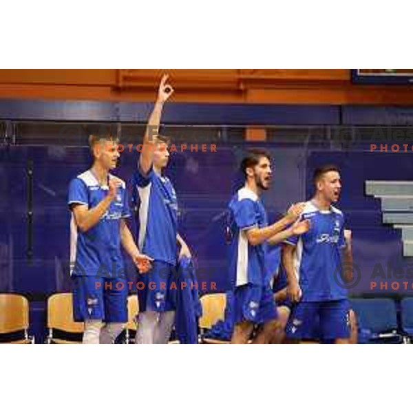 in action during Nova KBM league basketball match between Helios Suns and Hopsi Polzela in Domzale, Slovenia on October 2, 2021