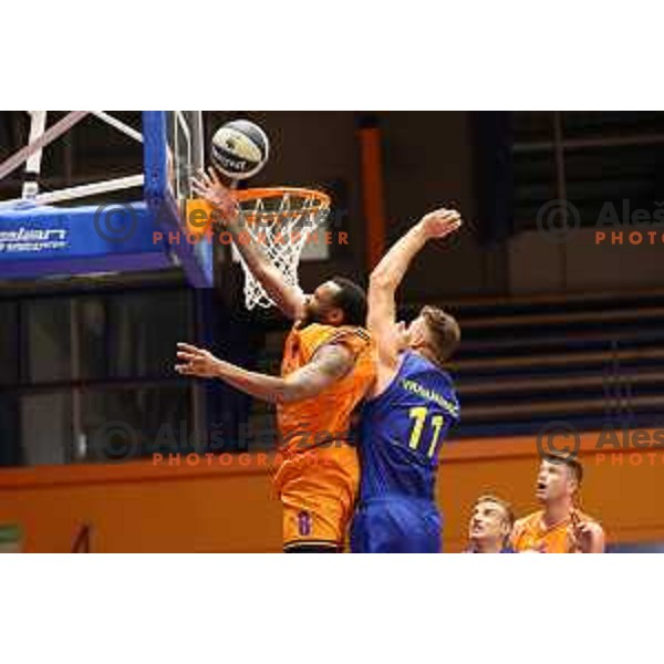Carlbe Lee Ervin in action during Nova KBM league basketball match between Helios Suns and Hopsi Polzela in Domzale, Slovenia on October 2, 2021