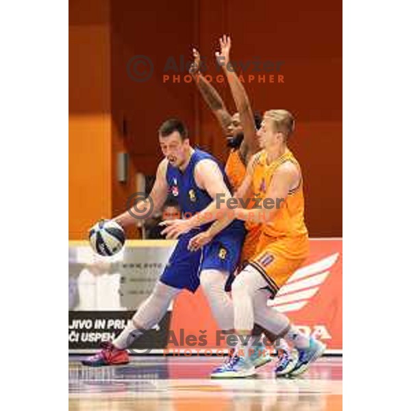 Urban Oman in action during Nova KBM league basketball match between Helios Suns and Hopsi Polzela in Domzale, Slovenia on October 2, 2021