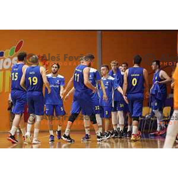 in action during Nova KBM league basketball match between Helios Suns and Hopsi Polzela in Domzale, Slovenia on October 2, 2021