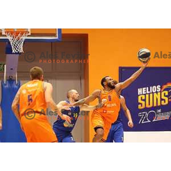 Carlbe Lee Ervin in action during Nova KBM league basketball match between Helios Suns and Hopsi Polzela in Domzale, Slovenia on October 2, 2021