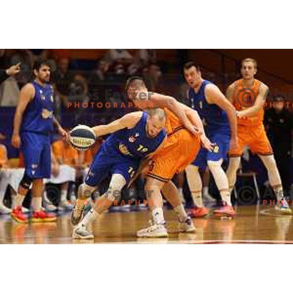 in action during Nova KBM league basketball match between Helios Suns and Hopsi Polzela in Domzale, Slovenia on October 2, 2021