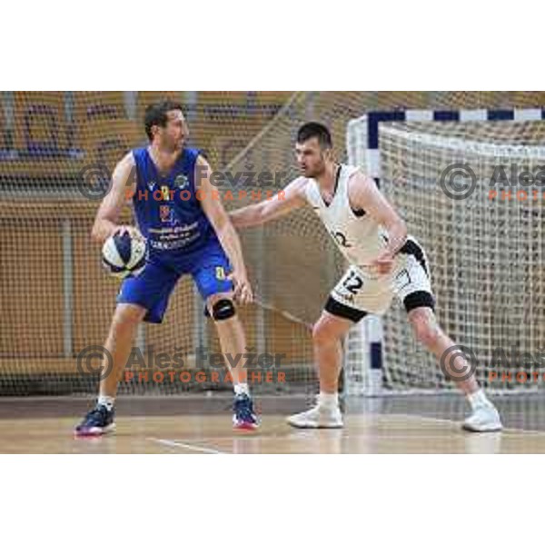 in action during Nova KBM league basketball match between Nutrispoint Ilirija and Šencur GGD in Ljubljana, Slovenia on October 2, 2021