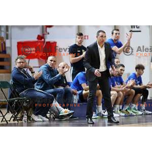 in action during Nova KBM league basketball match between Nutrispoint Ilirija and Šencur GGD in Ljubljana, Slovenia on October 2, 2021