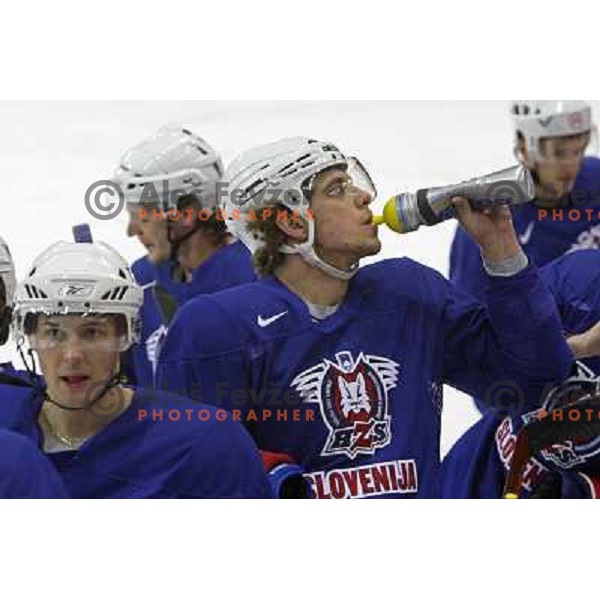 Anze Kopitar of Slovenia ice-hockey team during practice before start of IIHF World championship 2008 in Metro Centre, Halifax, Nova Scotia, Canada 1st of May 2008. Photo by Ales Fevzer 