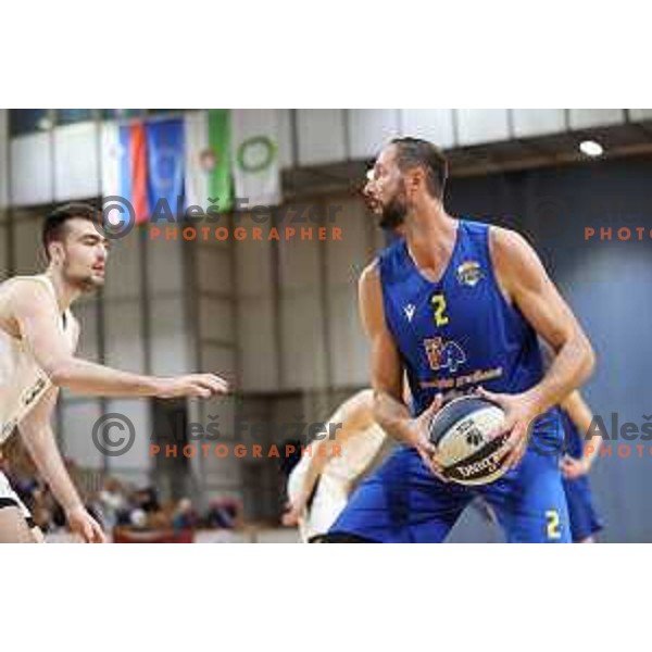 in action during Nova KBM league basketball match between Nutrispoint Ilirija and Šencur GGD in Ljubljana, Slovenia on October 2, 2021