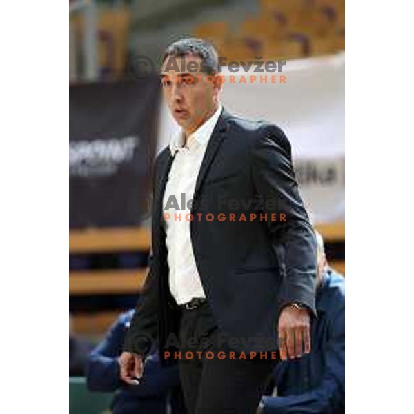 in action during Nova KBM league basketball match between Nutrispoint Ilirija and Šencur GGD in Ljubljana, Slovenia on October 2, 2021