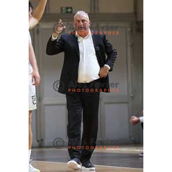 in action during Nova KBM league basketball match between Nutrispoint Ilirija and Šencur GGD in Ljubljana, Slovenia on October 2, 2021