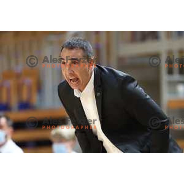 in action during Nova KBM league basketball match between Nutrispoint Ilirija and Šencur GGD in Ljubljana, Slovenia on October 2, 2021