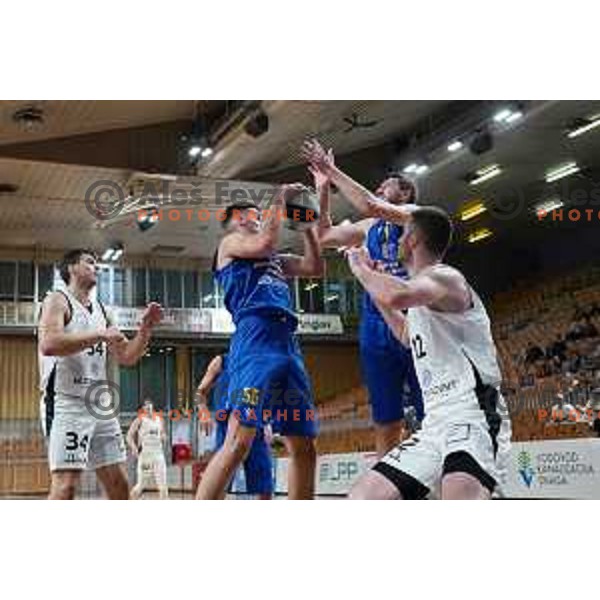 in action during Nova KBM league basketball match between Nutrispoint Ilirija and Šencur GGD in Ljubljana, Slovenia on October 2, 2021