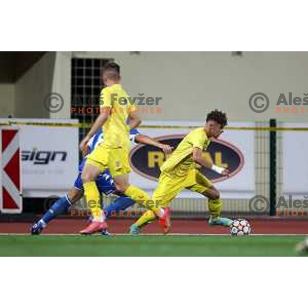 In action during UEFA Youth league football match between Domzale (SLO) and Empoli (ITA) in Domzale, Slovenia on September 29, 2021