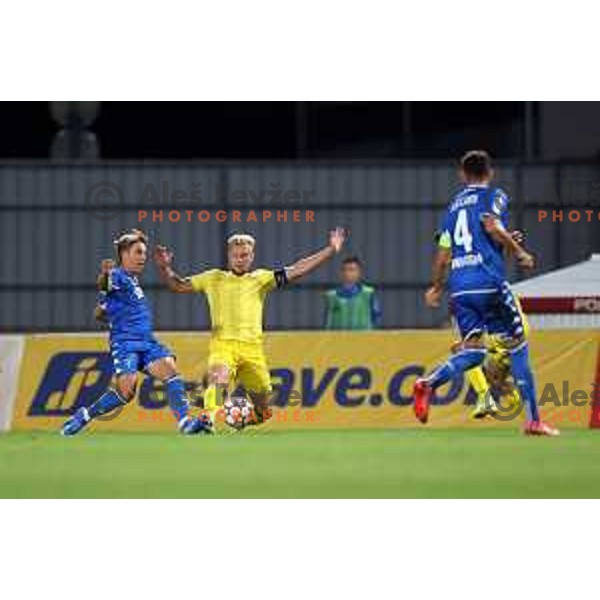 In action during UEFA Youth league football match between Domzale (SLO) and Empoli (ITA) in Domzale, Slovenia on September 29, 2021