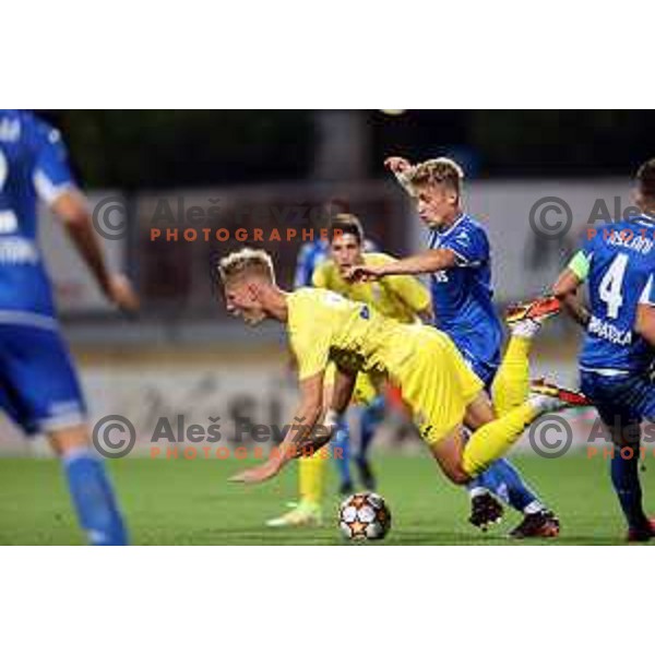 In action during UEFA Youth league football match between Domzale (SLO) and Empoli (ITA) in Domzale, Slovenia on September 29, 2021