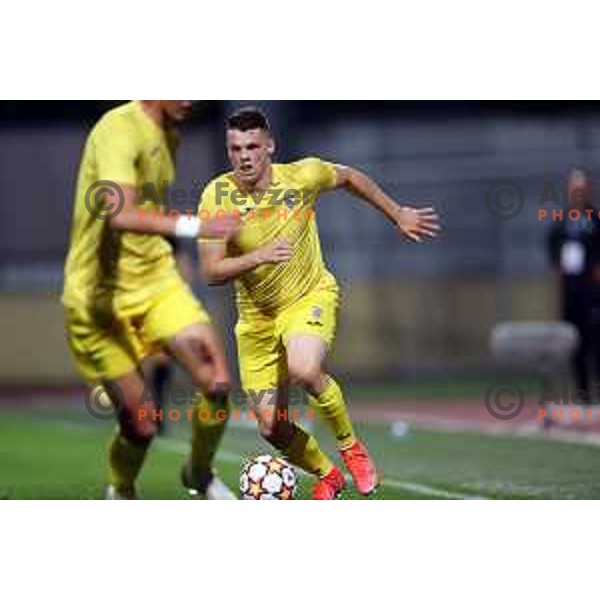 In action during UEFA Youth league football match between Domzale (SLO) and Empoli (ITA) in Domzale, Slovenia on September 29, 2021