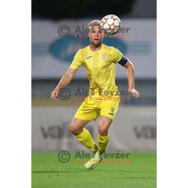 In action during UEFA Youth league football match between Domzale (SLO) and Empoli (ITA) in Domzale, Slovenia on September 29, 2021