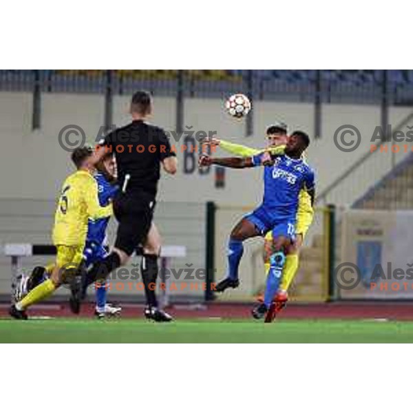 In action during UEFA Youth league football match between Domzale (SLO) and Empoli (ITA) in Domzale, Slovenia on September 29, 2021