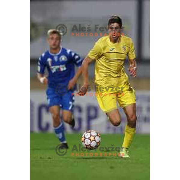 In action during UEFA Youth league football match between Domzale (SLO) and Empoli (ITA) in Domzale, Slovenia on September 29, 2021