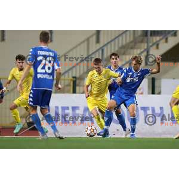 In action during UEFA Youth league football match between Domzale (SLO) and Empoli (ITA) in Domzale, Slovenia on September 29, 2021