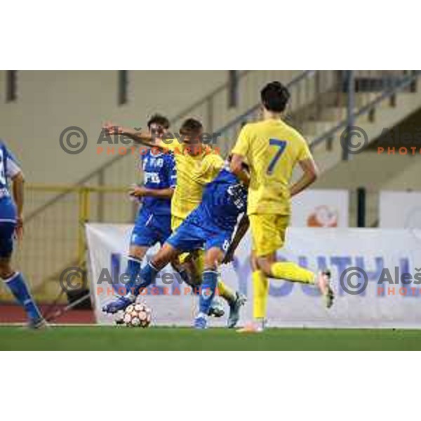 In action during UEFA Youth league football match between Domzale (SLO) and Empoli (ITA) in Domzale, Slovenia on September 29, 2021