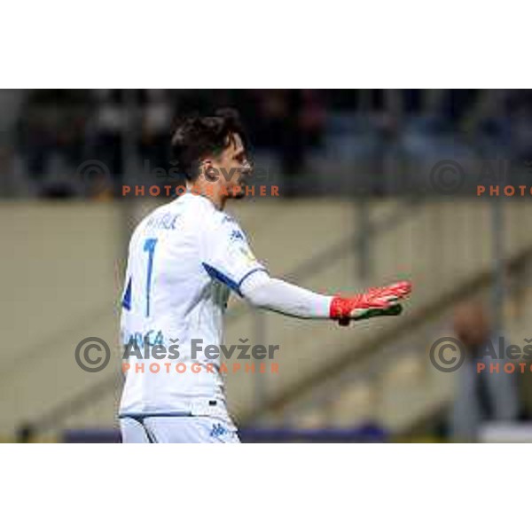 In action during UEFA Youth league football match between Domzale (SLO) and Empoli (ITA) in Domzale, Slovenia on September 29, 2021
