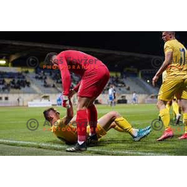 In action during UEFA Youth league football match between Domzale (SLO) and Empoli (ITA) in Domzale, Slovenia on September 29, 2021
