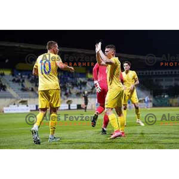 In action during UEFA Youth league football match between Domzale (SLO) and Empoli (ITA) in Domzale, Slovenia on September 29, 2021