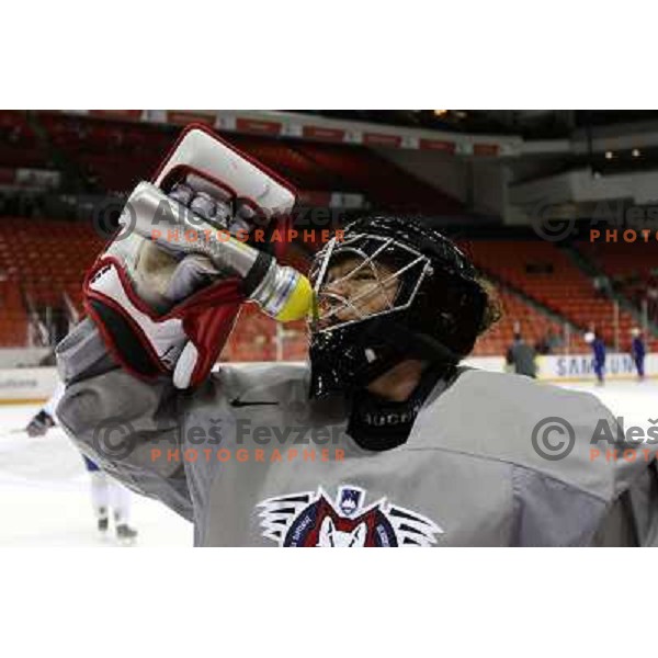 Gaber Glavic of Slovenia ice-hockey team during practice before start of IIHF World championship 2008 in Metro Centre, Halifax, Nova Scotia, Canada 1st of May 2008. Photo by Ales Fevzer 
