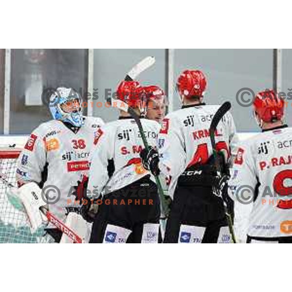 in action at Alps hockey league match between HDD Sij Acroni Jesenice and Asiago at Jesenice, Slovenia on October 5, 2021
