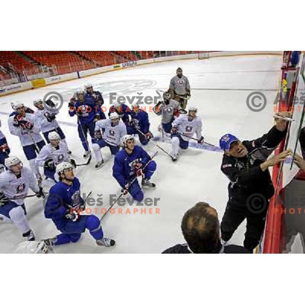 Mats Waltin, head coach of Slovenia ice-hockey team during practice before start of IIHF World championship 2008 in Metro Centre, Halifax, Nova Scotia, Canada 1st of May 2008. Photo by Ales Fevzer 