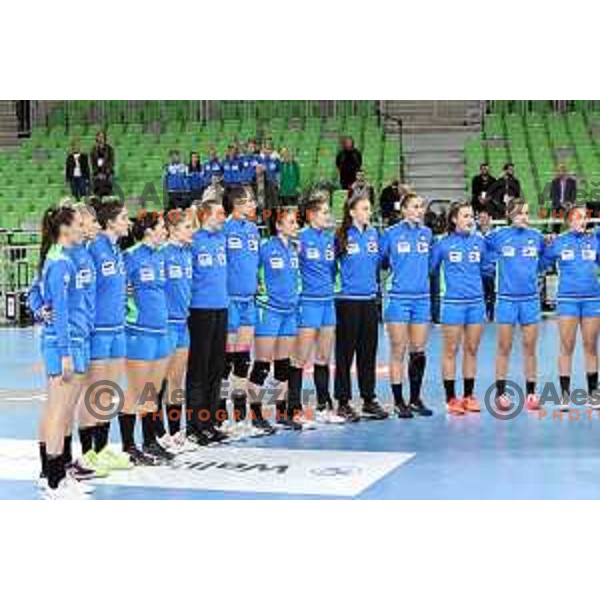 Team Slovenia prior EURO Cup Women 2022 Group phase handball match between Slovenia and Norway in Ljubljana, Slovenia on October 10, 2021