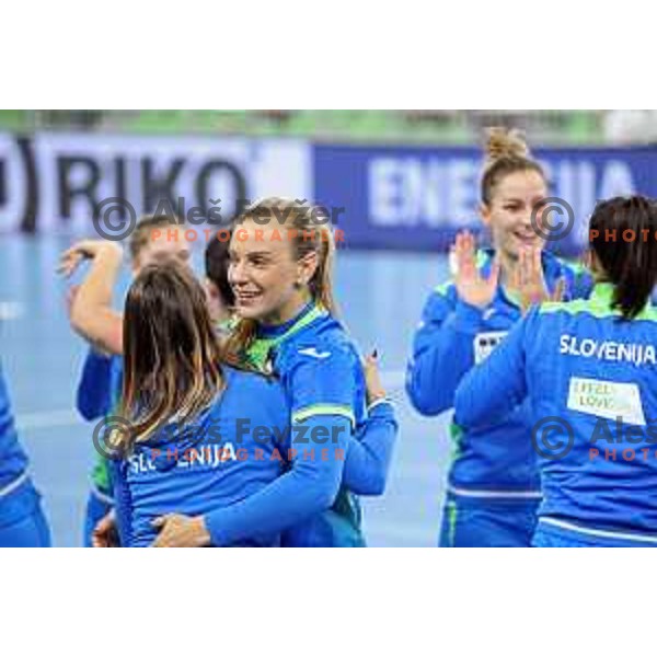 Barbara Lazovic in action during EURO Cup Women 2022 Group phase handball match between Slovenia and Norway in Ljubljana, Slovenia on October 10, 2021