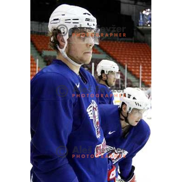 Anze Kopitar of Slovenia ice-hockey team during practice before start of IIHF World championship 2008 in Metro Centre, Halifax, Nova Scotia, Canada 1st of May 2008. Photo by Ales Fevzer 