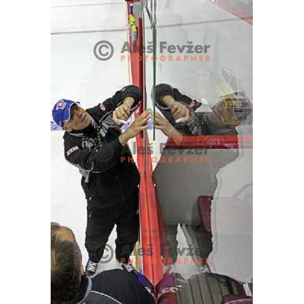 Mats Waltin , head coach of Slovenia ice-hockey team during practice before start of IIHF World championship 2008 in Metro Centre, Halifax, Nova Scotia, Canada 1st of May 2008. Photo by Ales Fevzer 
