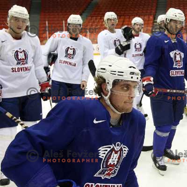 Anze Kopitar of Slovenia ice-hockey team during practice before start of IIHF World championship 2008 in Metro Centre, Halifax, Nova Scotia, Canada 1st of May 2008. Photo by Ales Fevzer 