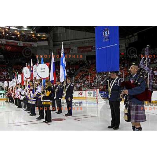 Opening ceremony at IIHF World championship 2008 preliminary round group B, played in Halifax, Nova Scotia, Canada May 2nd 2008. Canada won 5:1. Photo by Ales Fevzer 