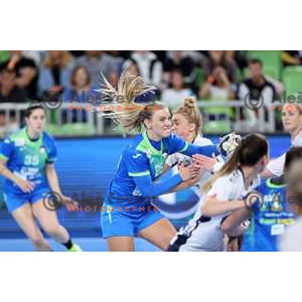 Barbara Lazovic in action during EURO Cup Women 2022 Group phase handball match between Slovenia and Norway in Ljubljana, Slovenia on October 10, 2021