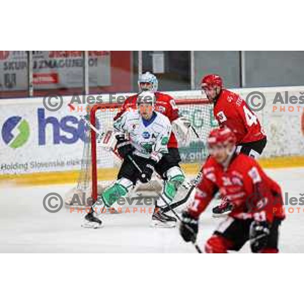 Slovenian National league ice-hockey match between HDD Sij Acroni Jesenice and SZ Olimpija at Jesenice, Slovenia on October 12, 2021