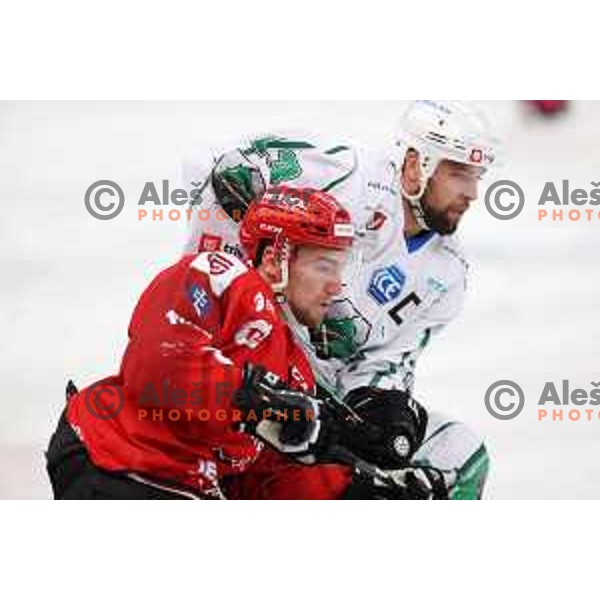 Slovenian National league ice-hockey match between HDD Sij Acroni Jesenice and SZ Olimpija at Jesenice, Slovenia on October 12, 2021