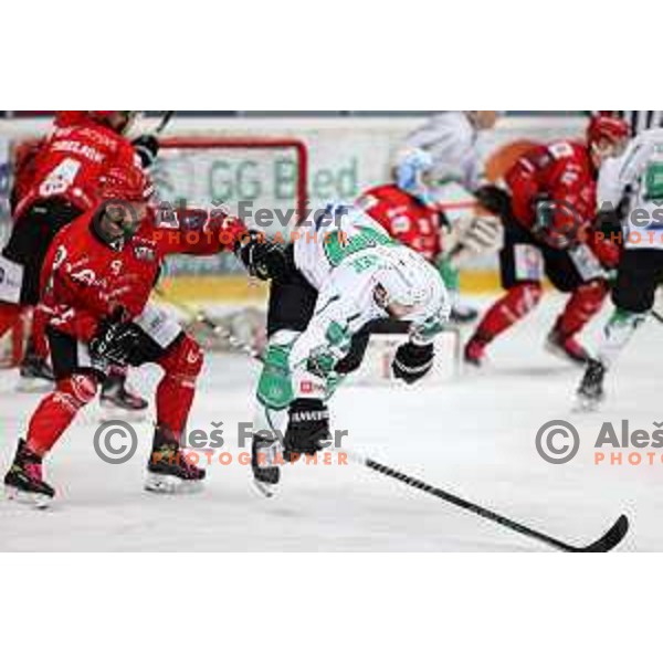Slovenian National league ice-hockey match between HDD Sij Acroni Jesenice and SZ Olimpija at Jesenice, Slovenia on October 12, 2021